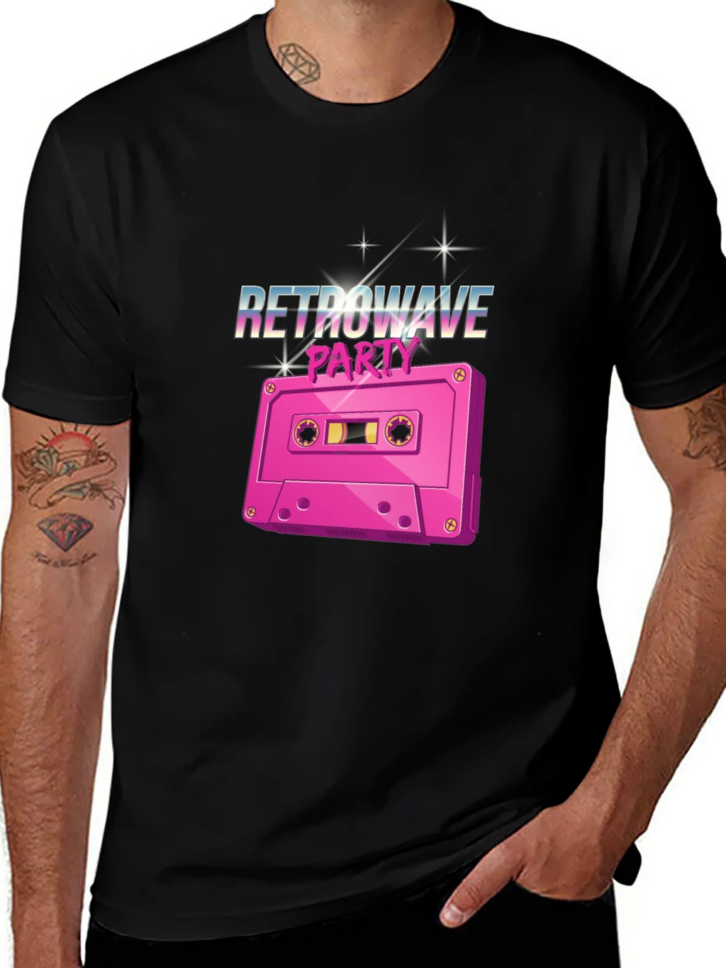 Retrowave Party Cassette Tape Graphic T-Shirt product image 1