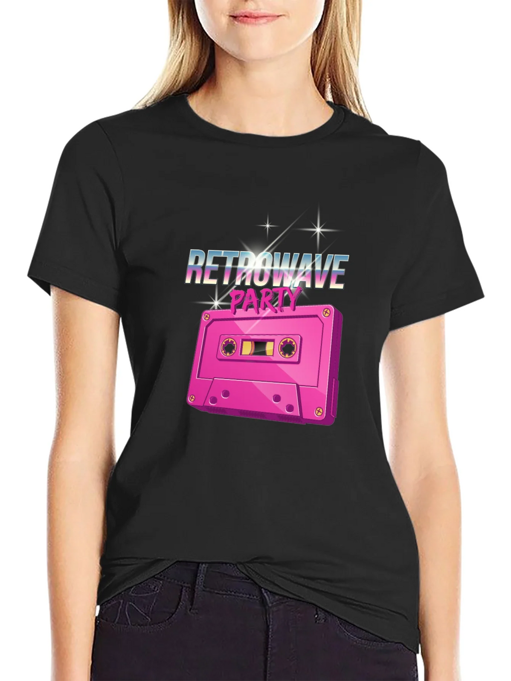 Retrowave Party Cassette Tape Graphic T-Shirt product image 2