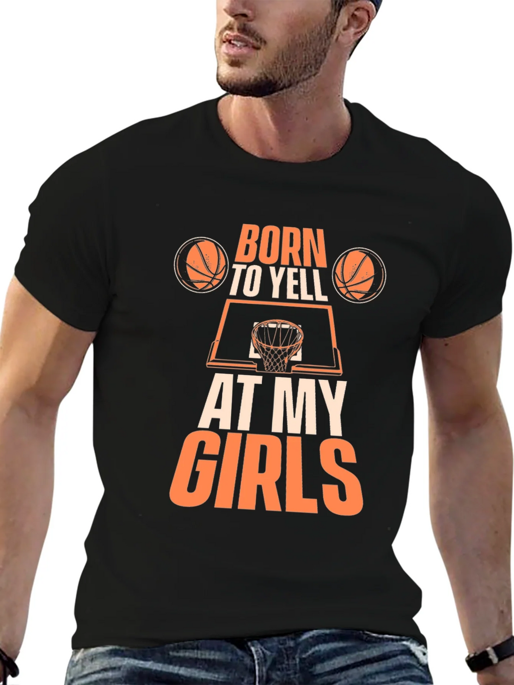 Born to Yell at My Girls Basketball Graphic Tee product image 6