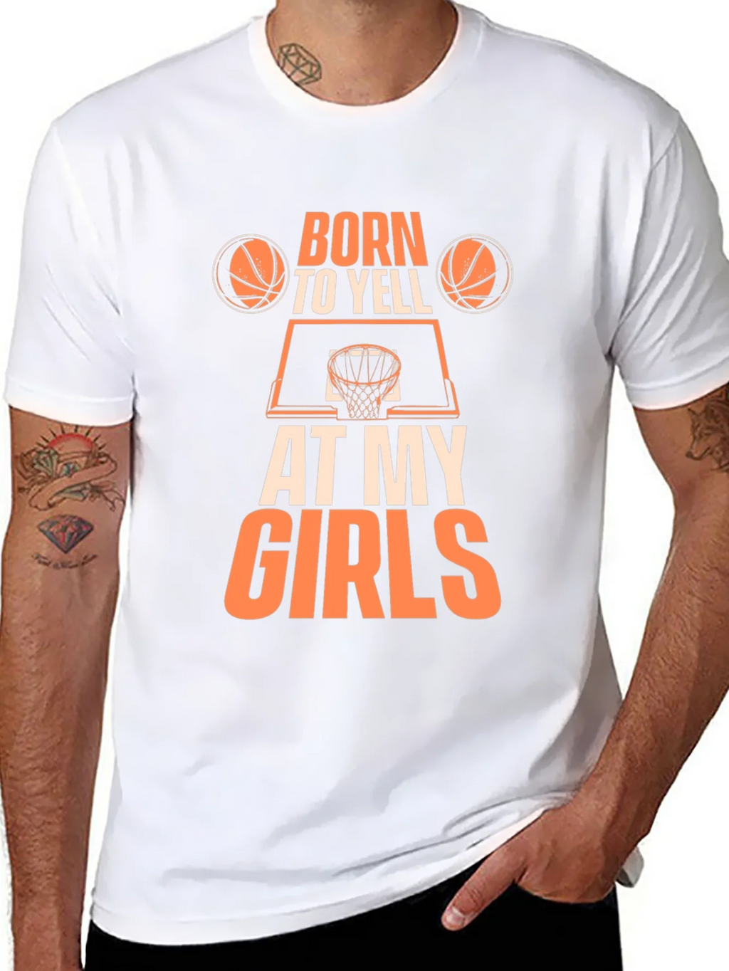 Born to Yell at My Girls Basketball Graphic Tee product image 7