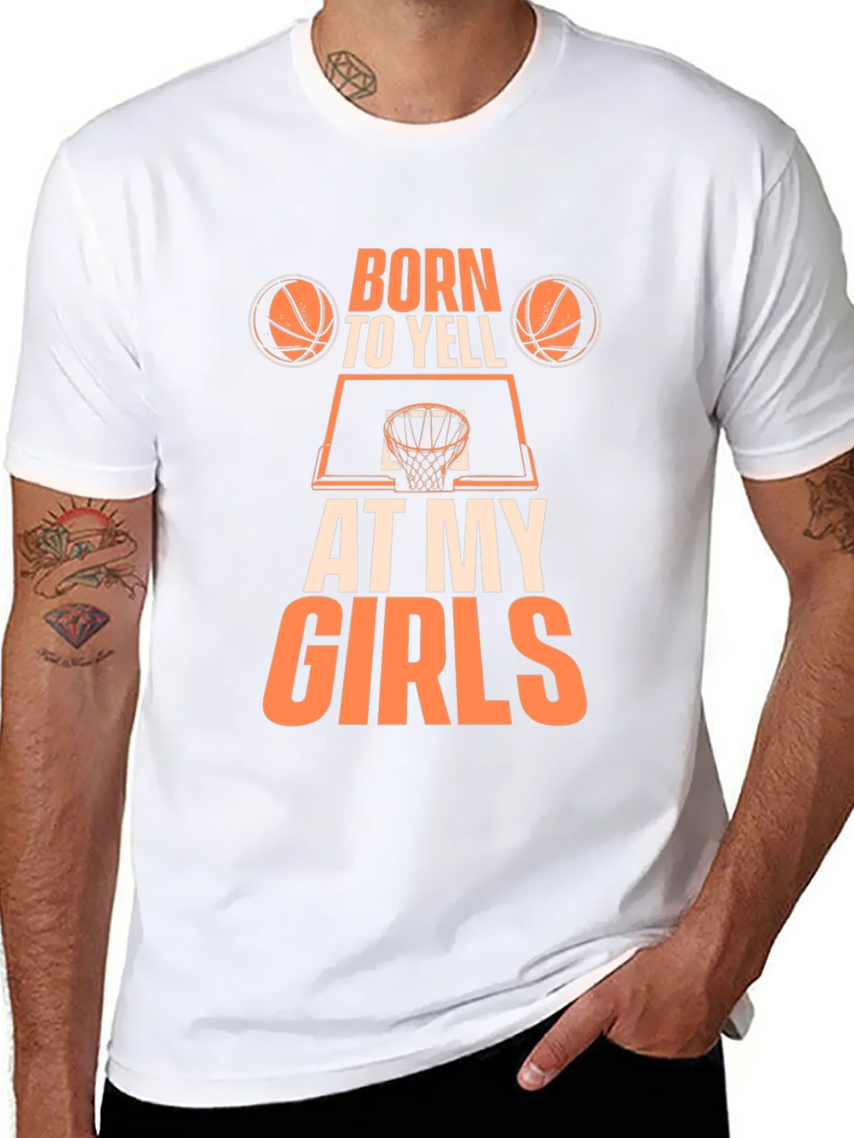 Born to Yell at My Girls Basketball Graphic Tee product image 7