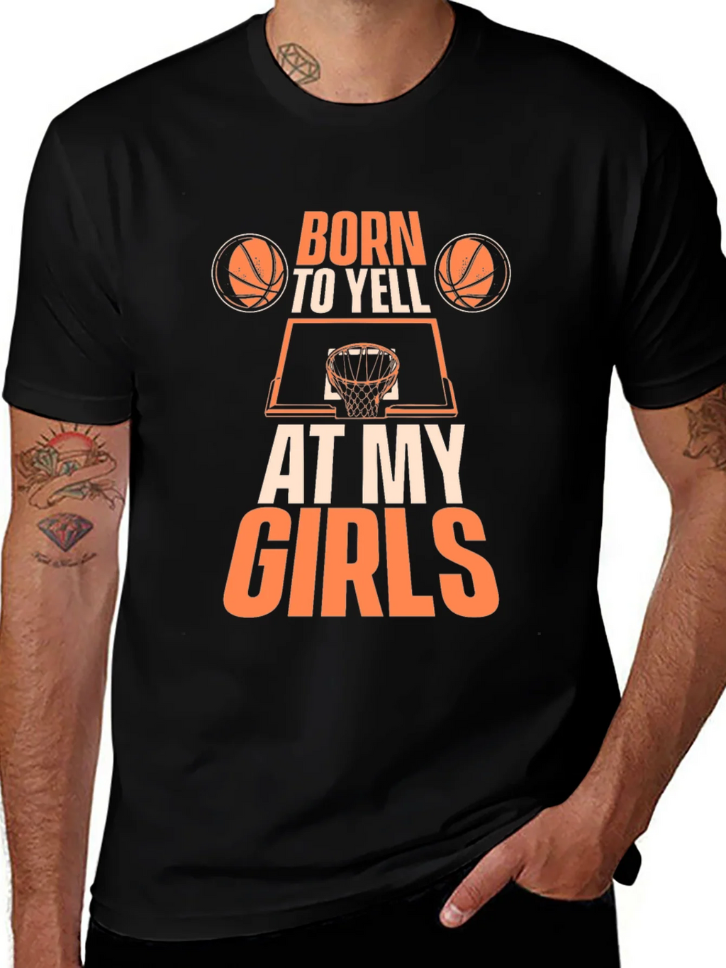 Born to Yell at My Girls Basketball Graphic Tee product image 1
