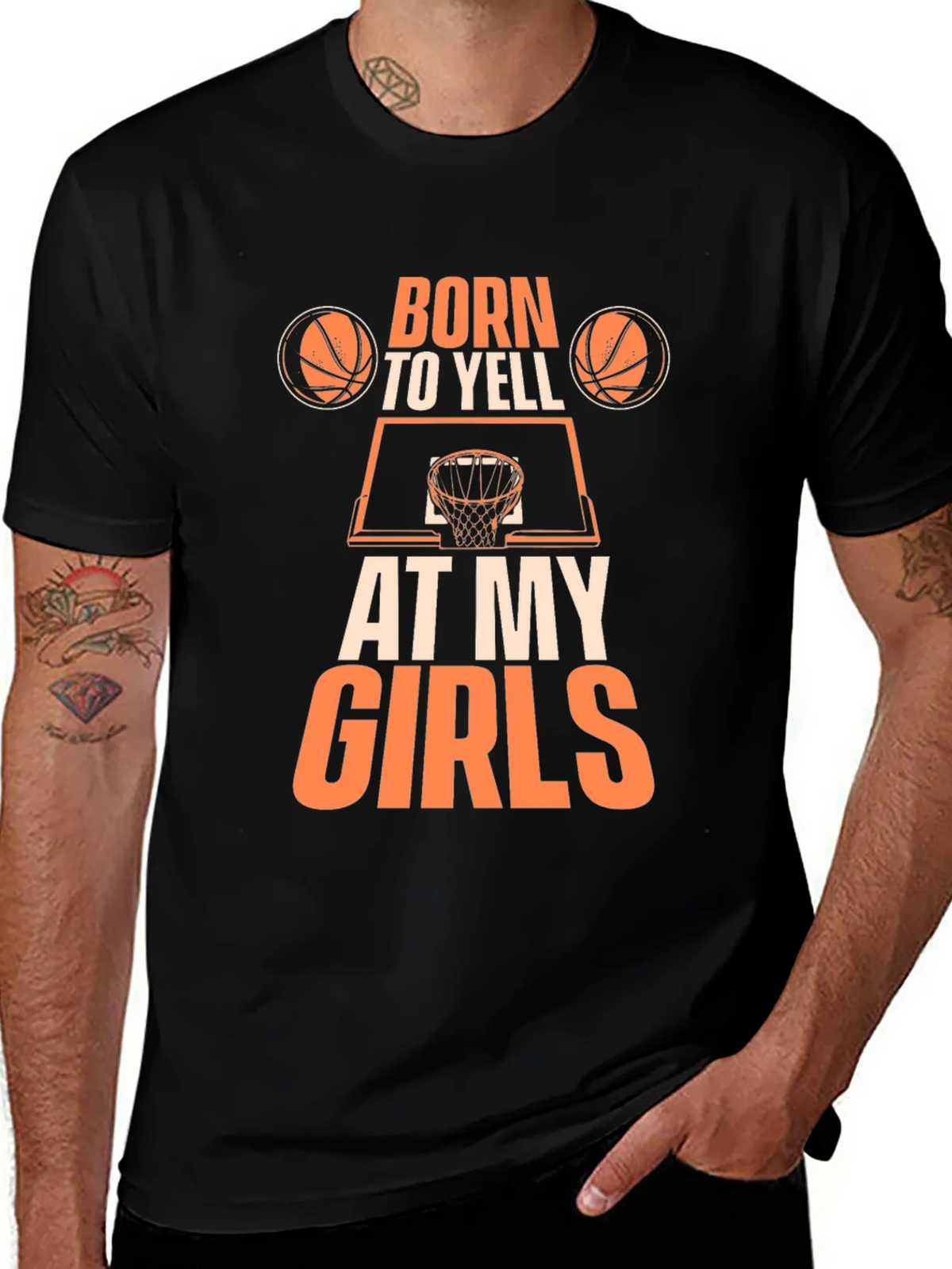 Born to Yell at My Girls Basketball Graphic Tee product image 1