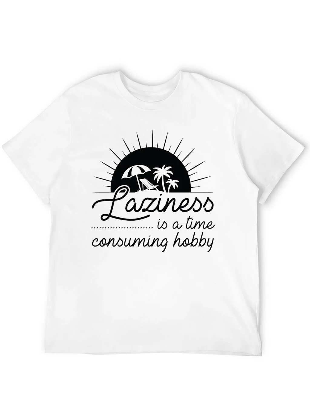 Laziness Hobby Black Graphic T-Shirt product image 11