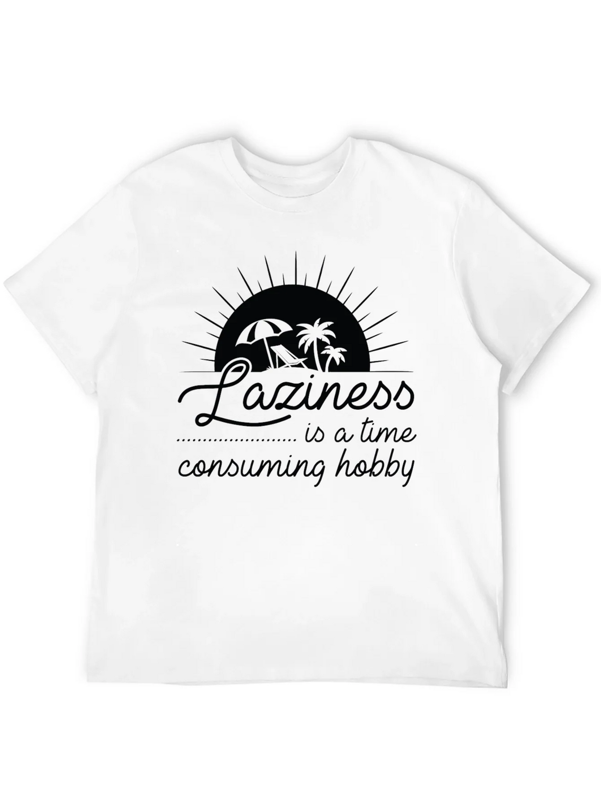 Laziness Hobby Black Graphic T-Shirt product image 11