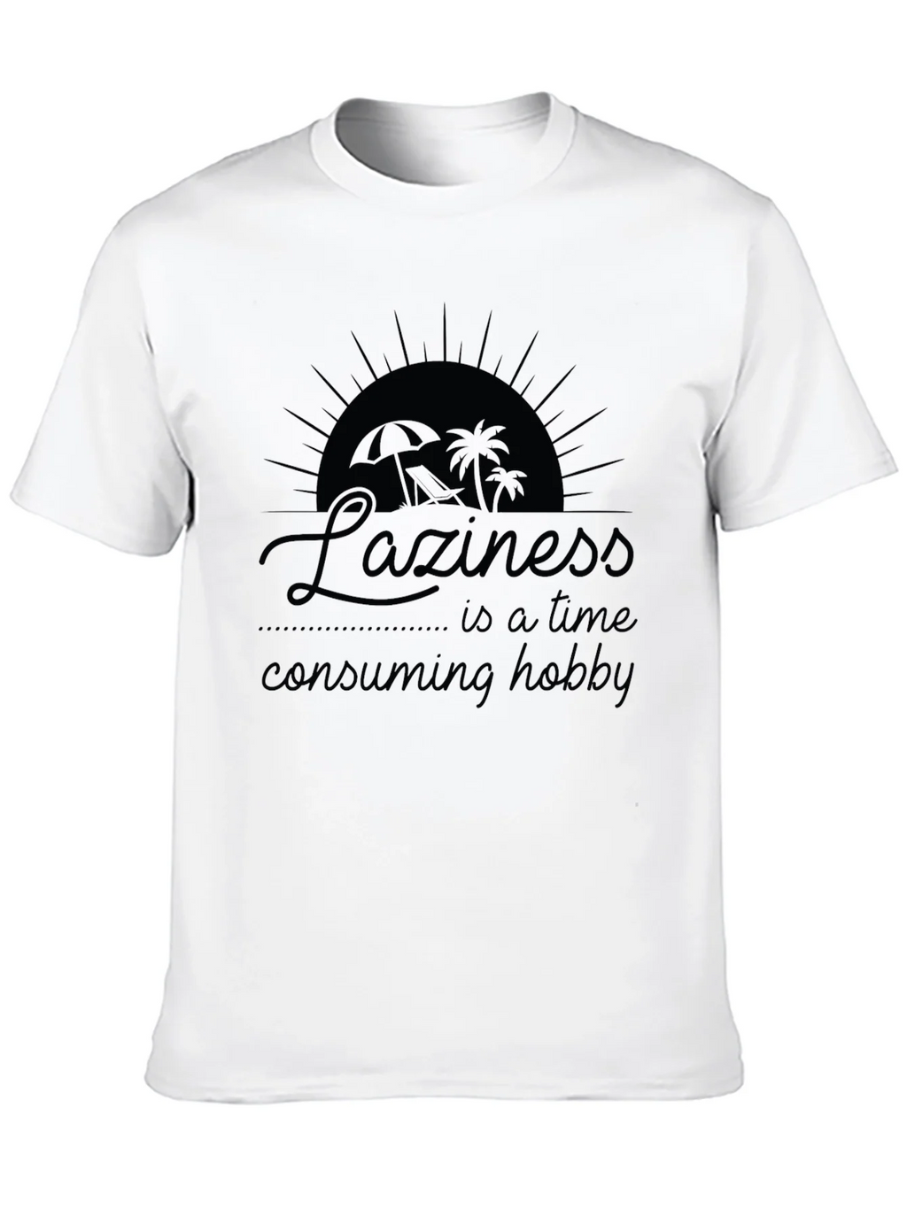 Laziness Hobby Black Graphic T-Shirt product image 9
