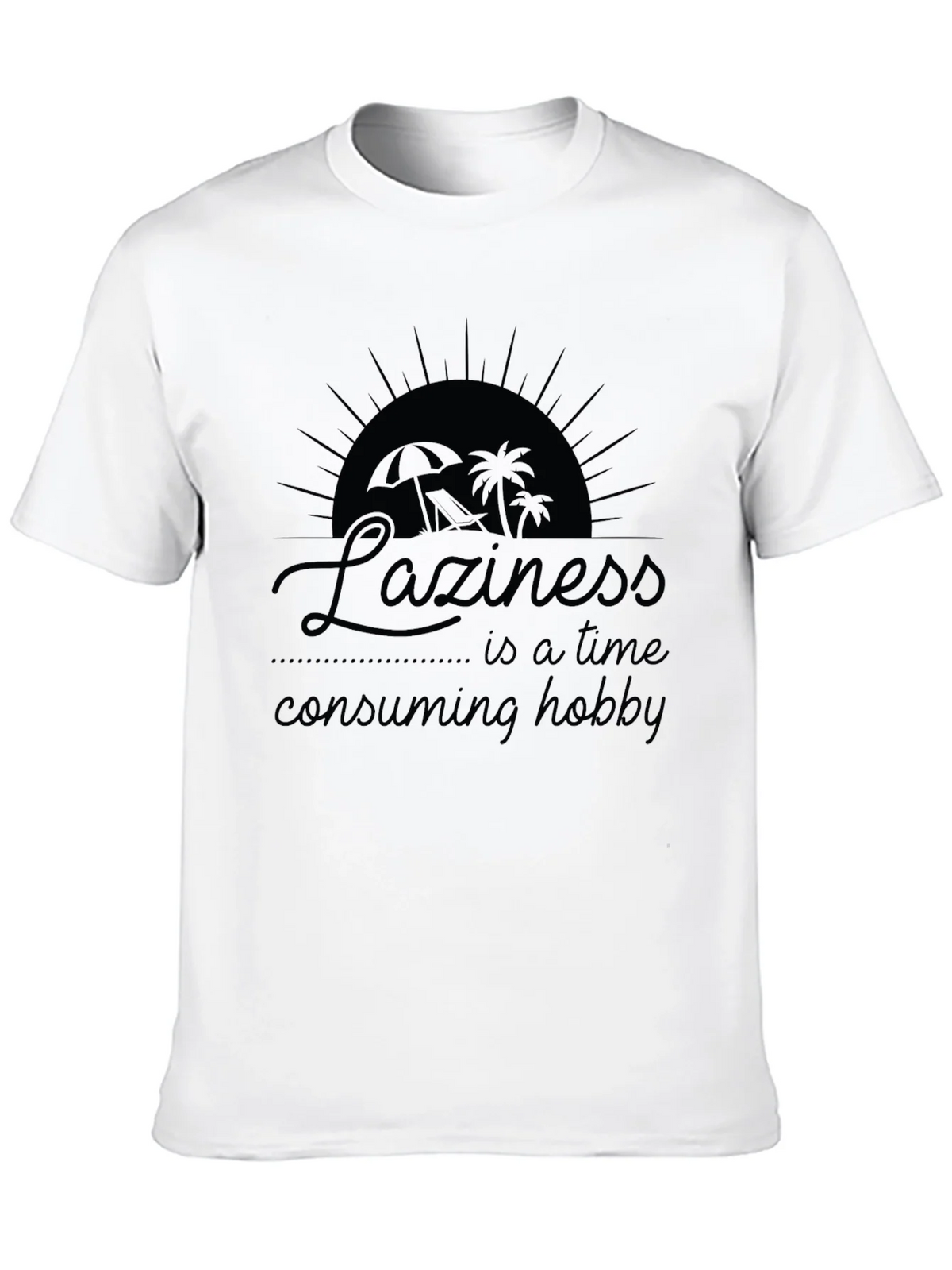 Laziness Hobby Black Graphic T-Shirt product image 9