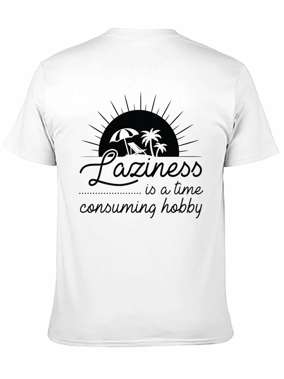 Laziness Hobby Black Graphic T-Shirt product image 10