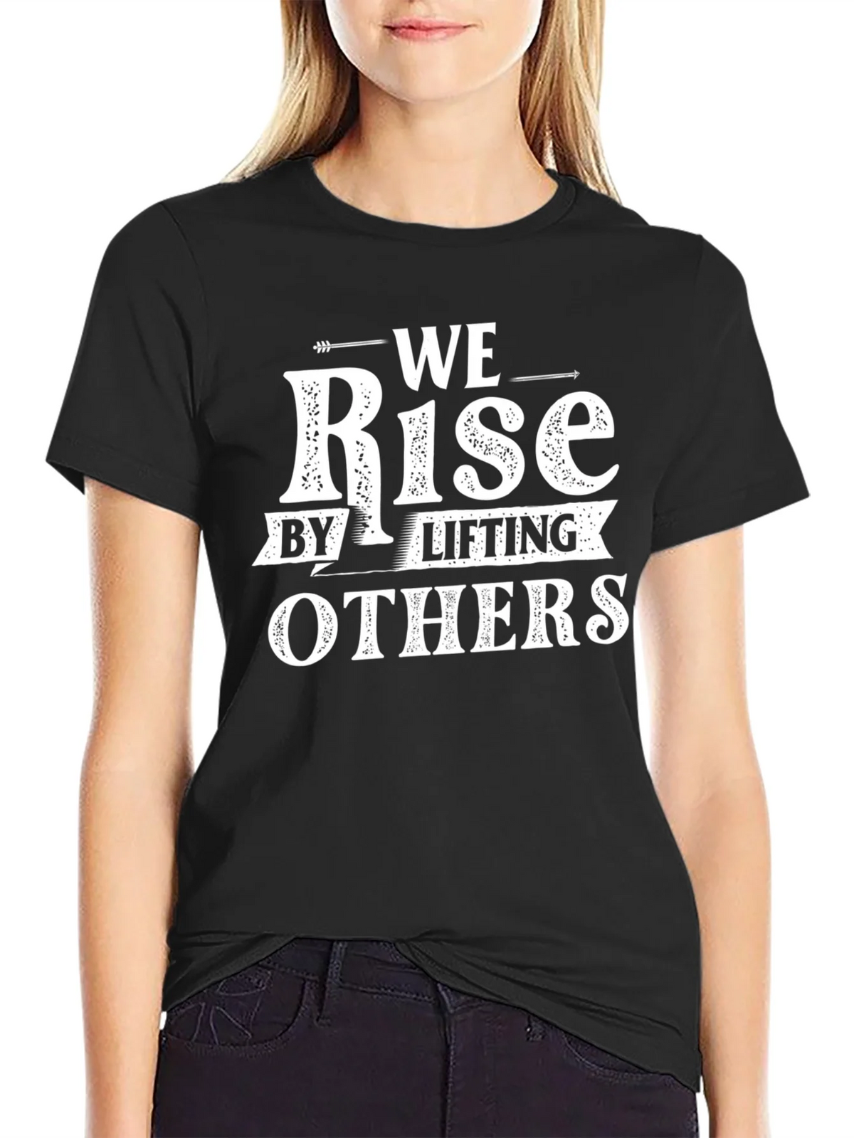 Rise by Lifting Others Graphic Tee - Black product image 2