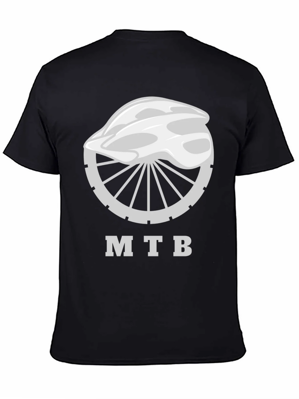 MTB Bike Helmet Graphic Tee - Black product image 2