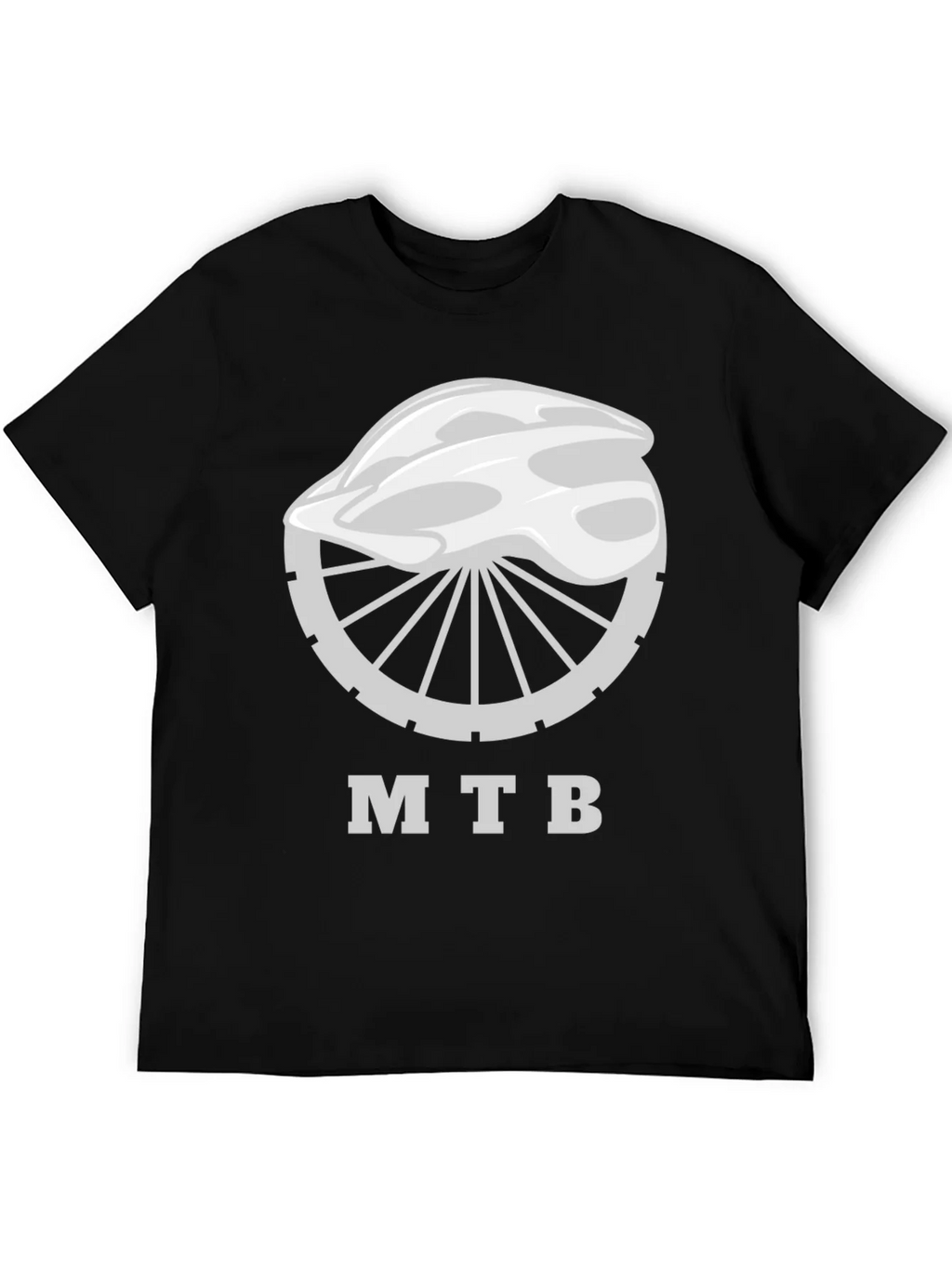 MTB Bike Helmet Graphic Tee - Black product image 3