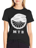 MTB Bike Helmet Graphic Tee - Black product image 1
