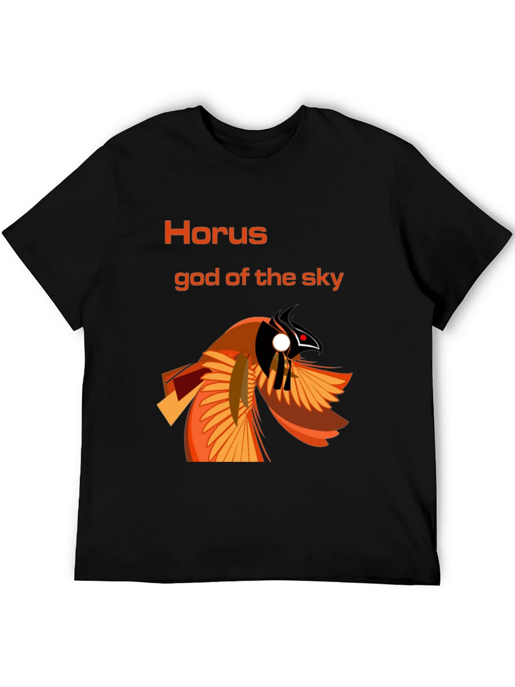 Horus God of the Sky Graphic Tee - Black Cotton T-Shirt product image 4