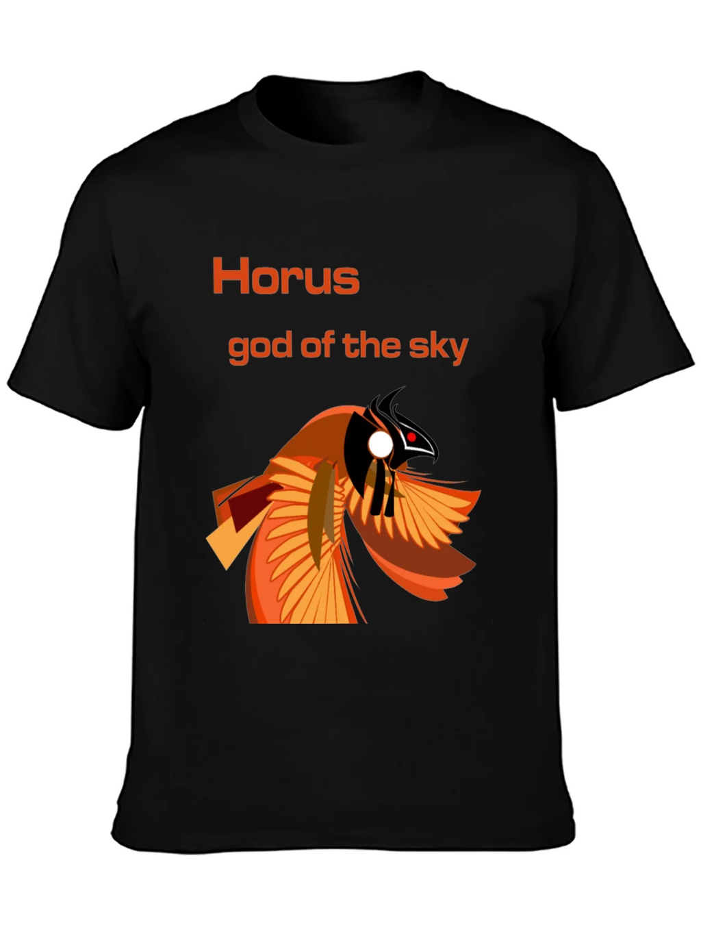 Horus God of the Sky Graphic Tee - Black Cotton T-Shirt product image 2