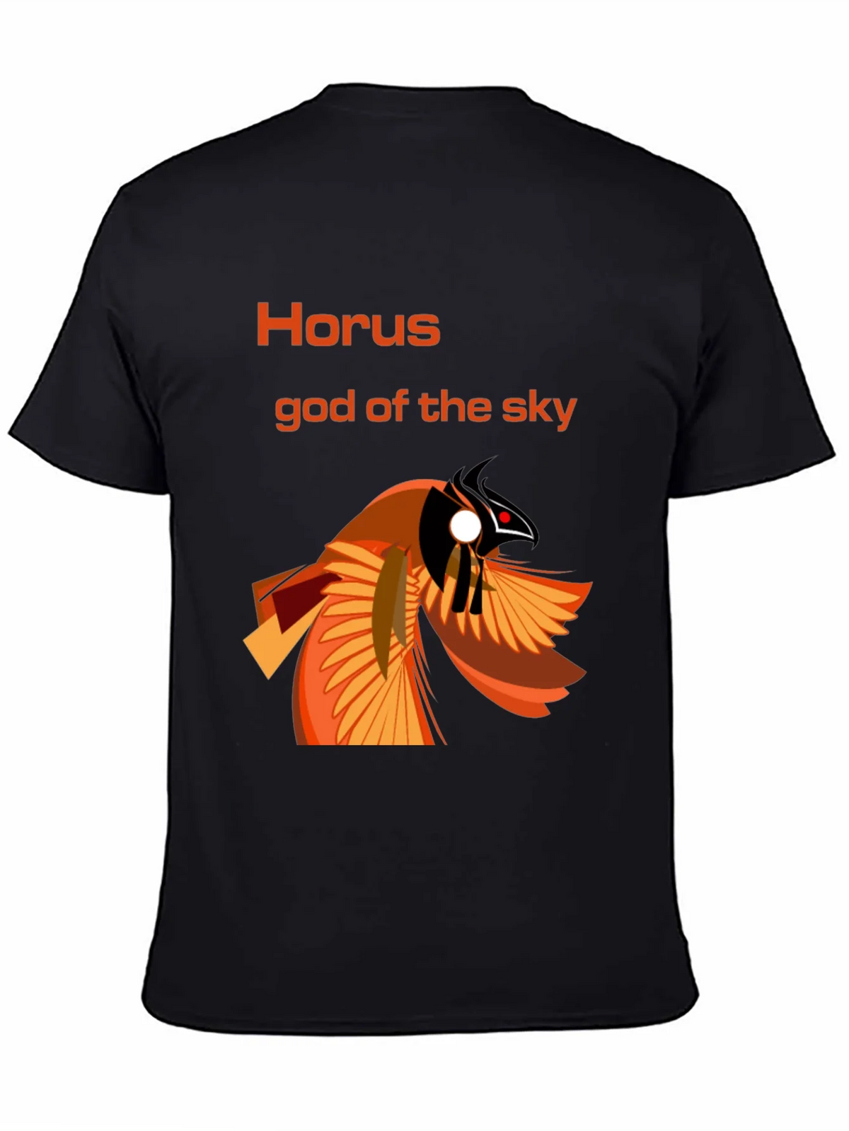 Horus God of the Sky Graphic Tee - Black Cotton T-Shirt product image 3