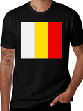 Belgian Flag T-Shirt - Black Cotton Tee product image 1