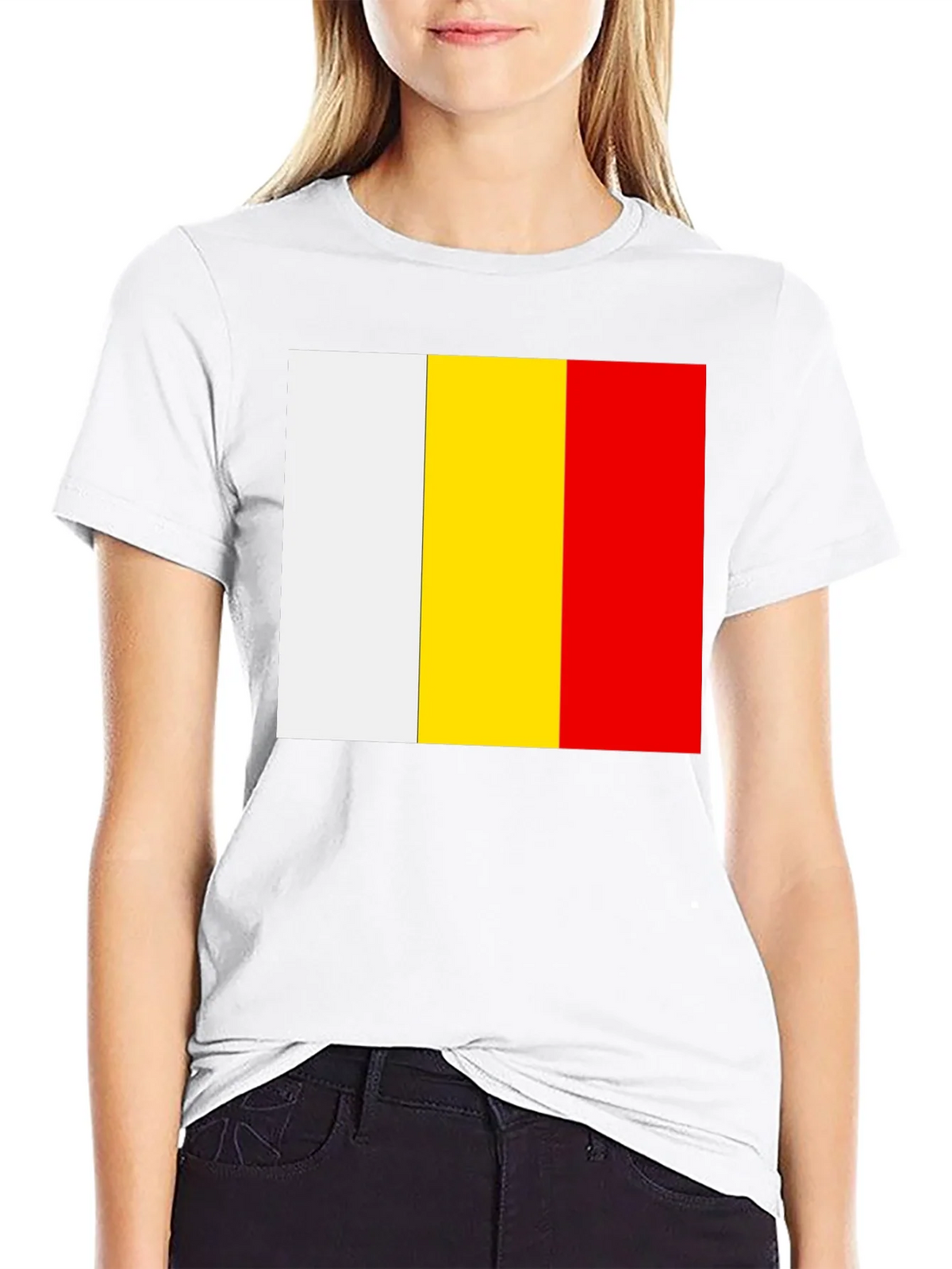 Belgian Flag T-Shirt - Black Cotton Tee product image 8