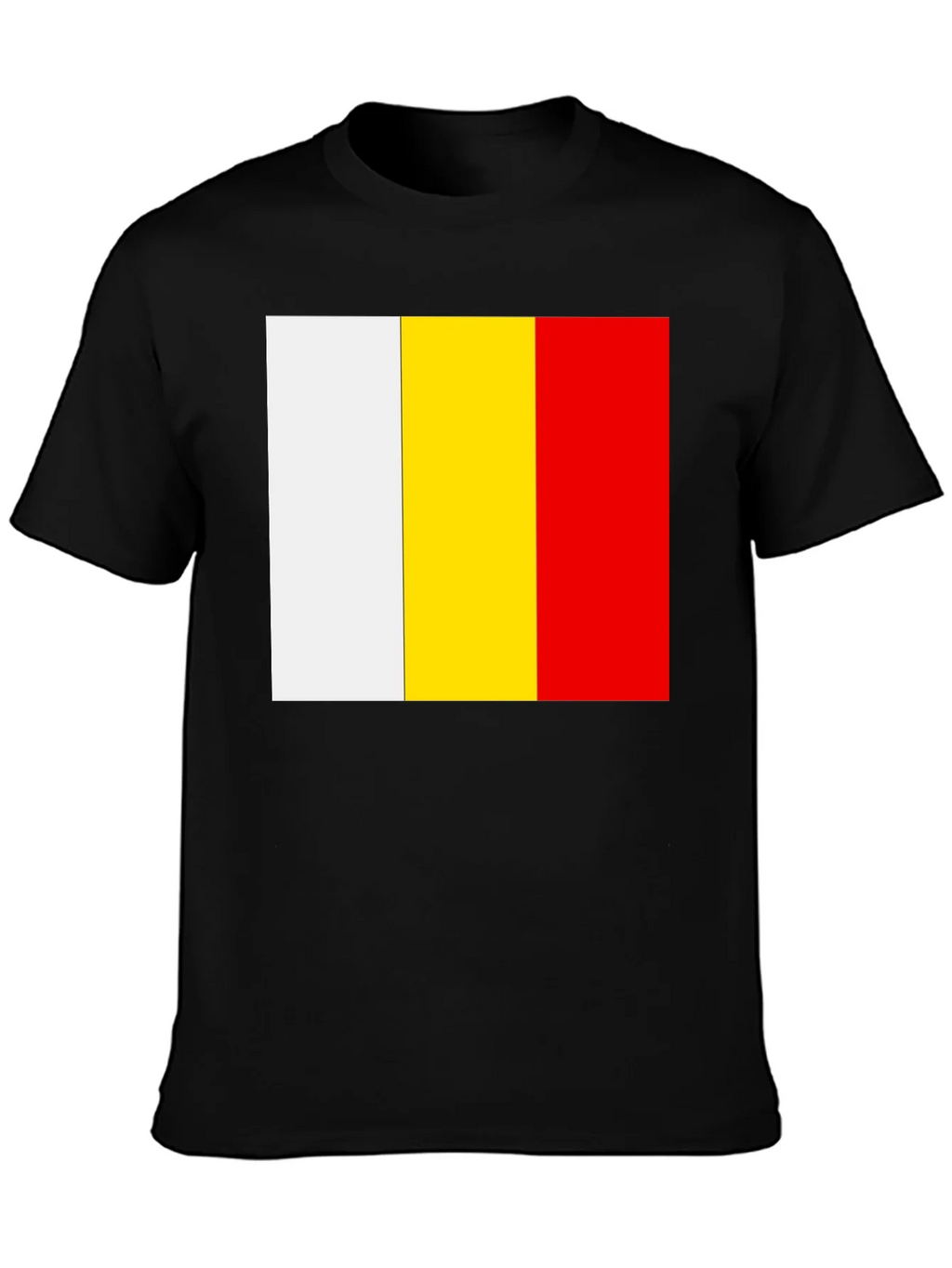 Belgian Flag T-Shirt - Black Cotton Tee product image 3