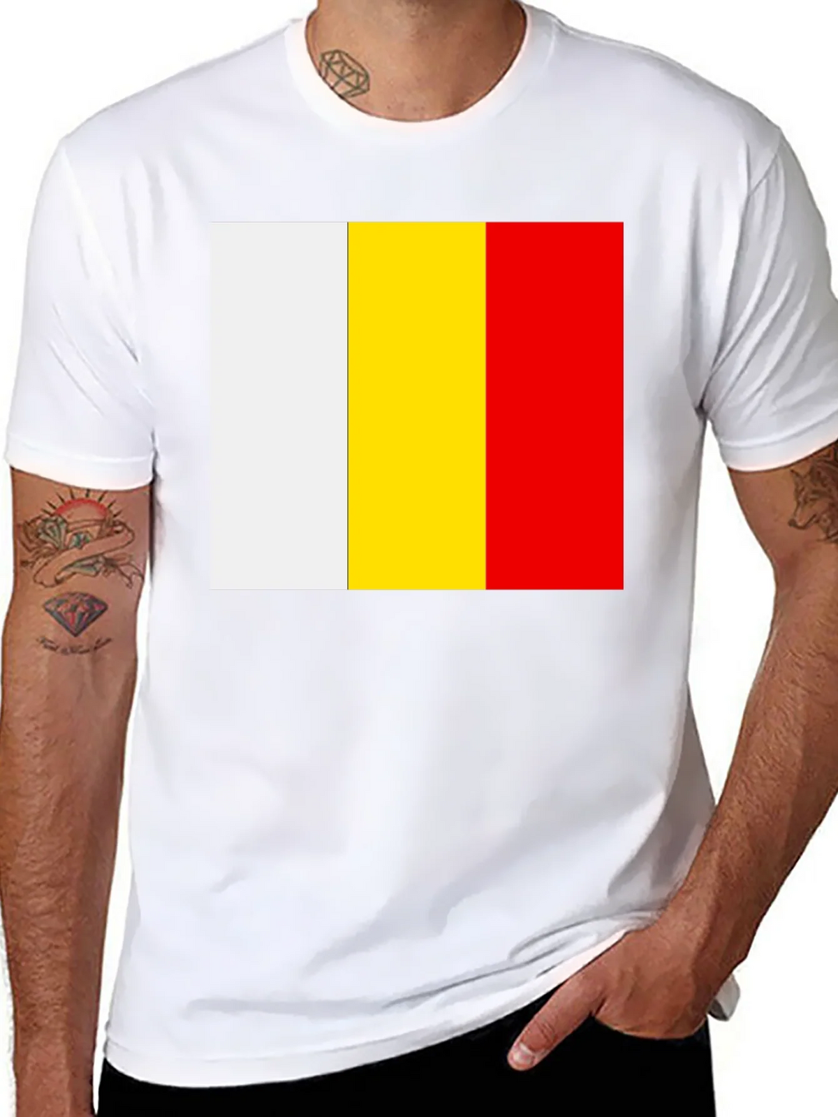 Belgian Flag T-Shirt - Black Cotton Tee product image 7