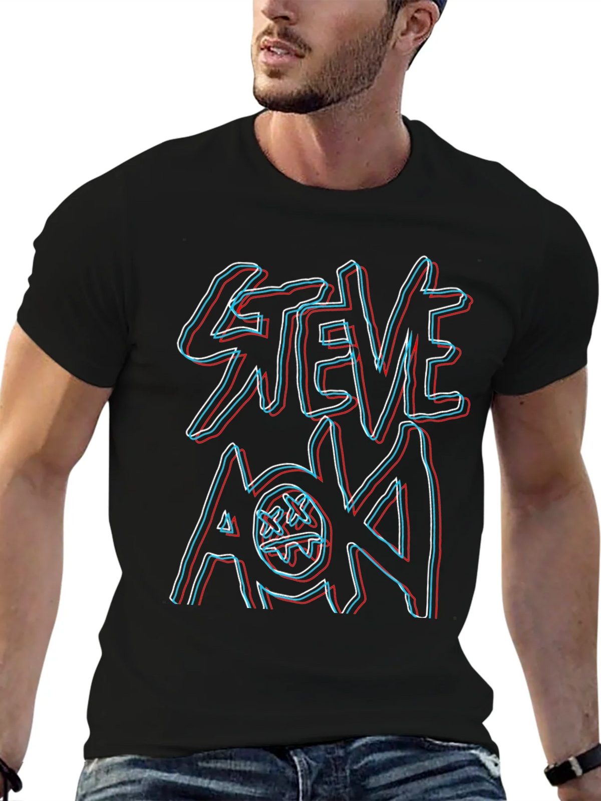 Steve Aoki Graphic Print Black T-Shirt product image 6