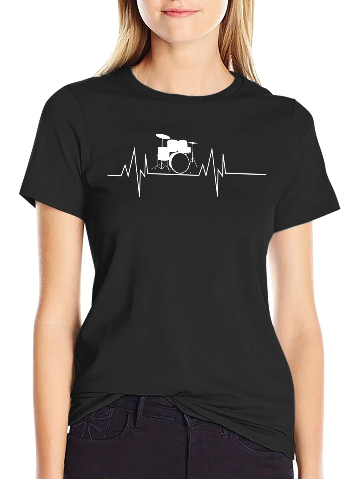Drum Heartbeat T-Shirt - Musician Tee product image 2