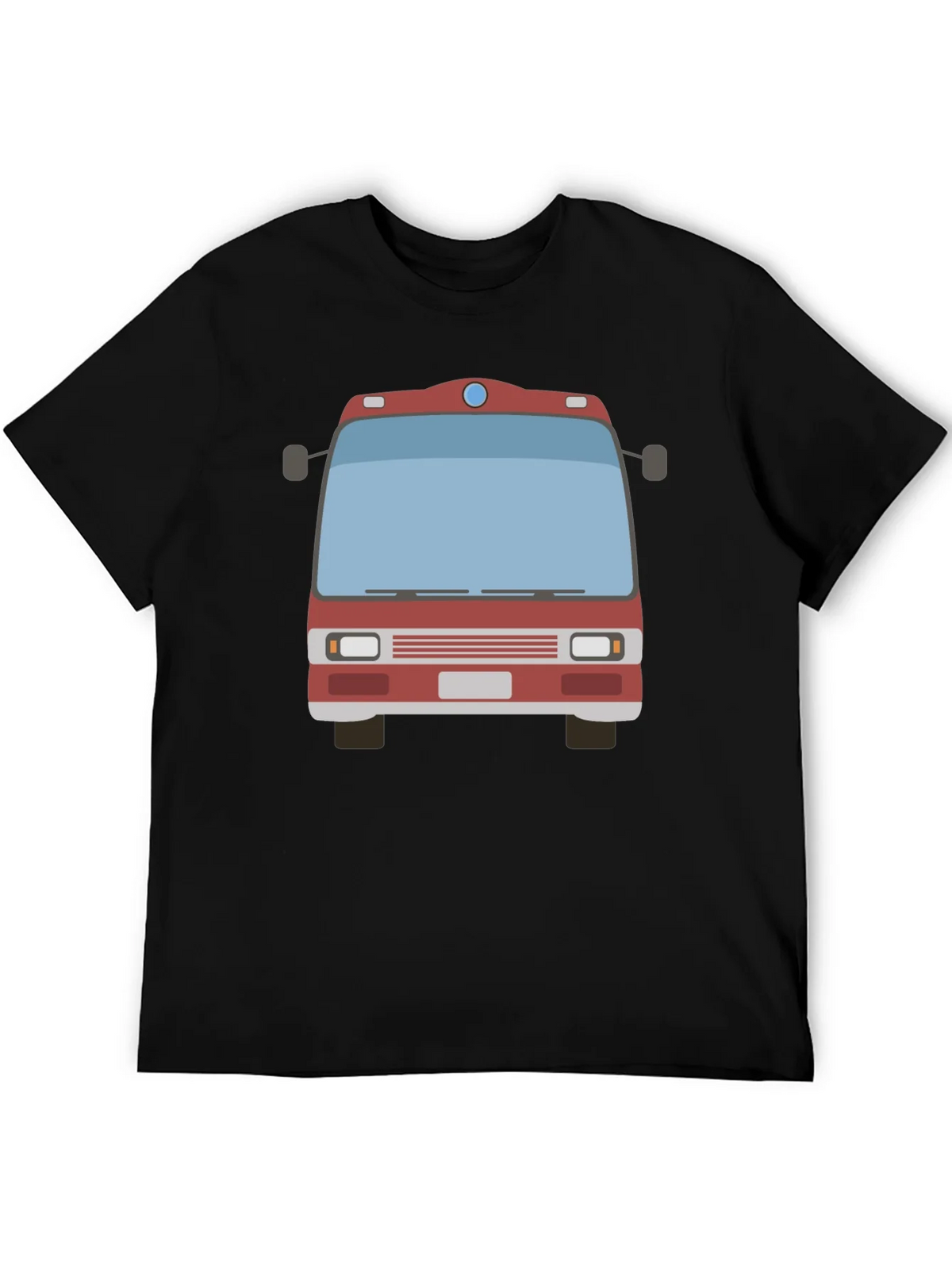 Fire Truck Graphic Tee - Black Casual T-Shirt product image 5