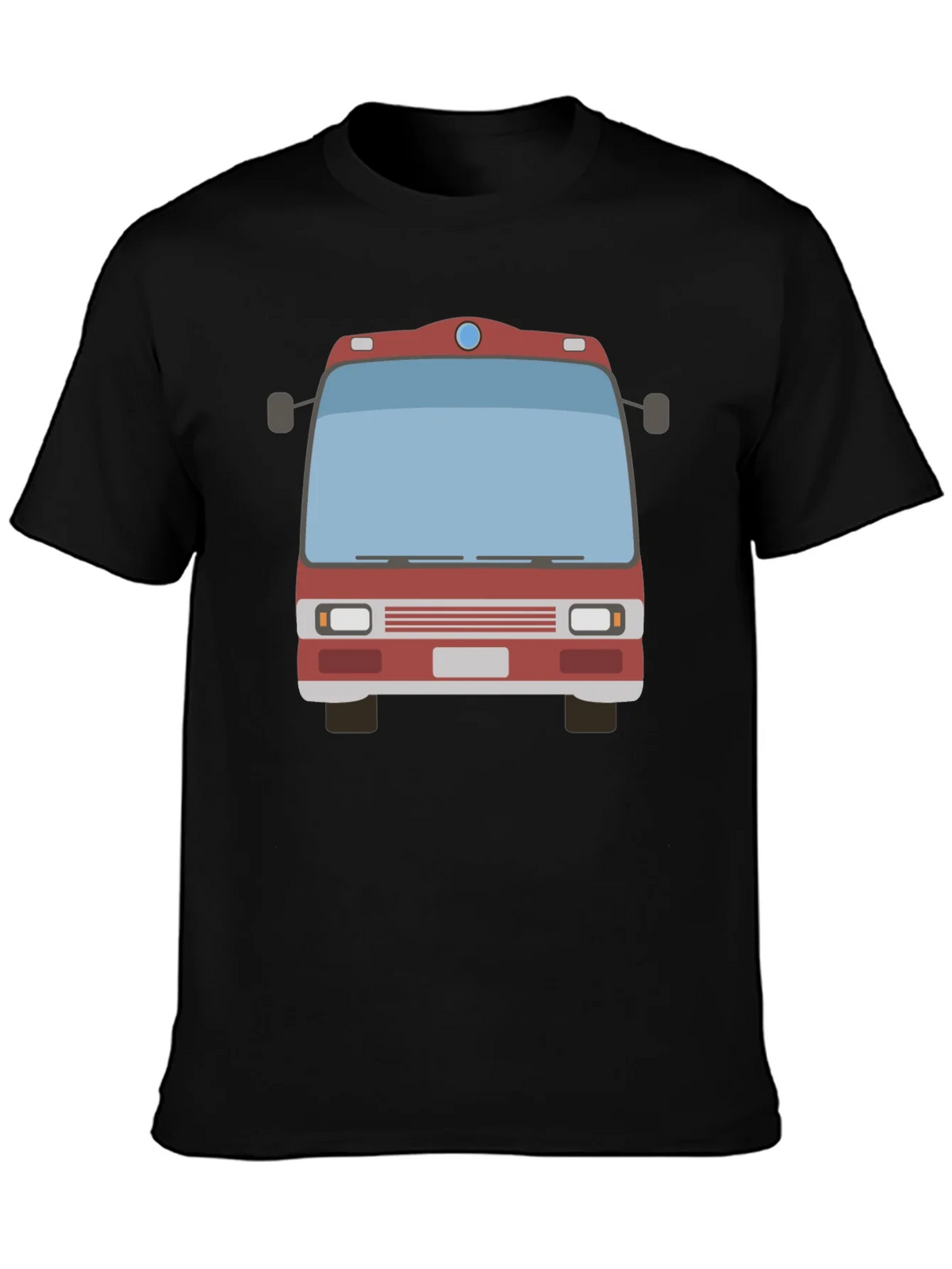 Fire Truck Graphic Tee - Black Casual T-Shirt product image 3