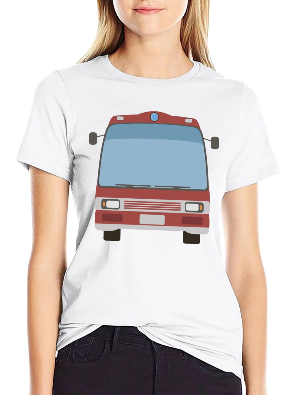 Fire Truck Graphic Tee - Black Casual T-Shirt product image 8
