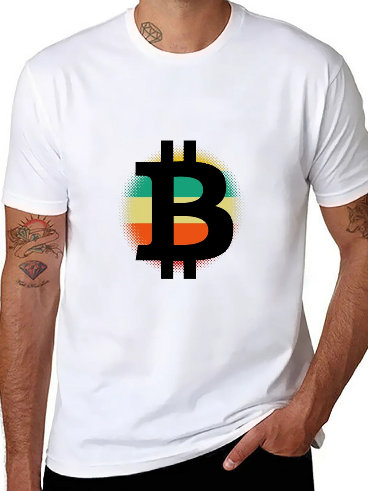 Bitcoin Retro Style T-Shirt - Black product image 7