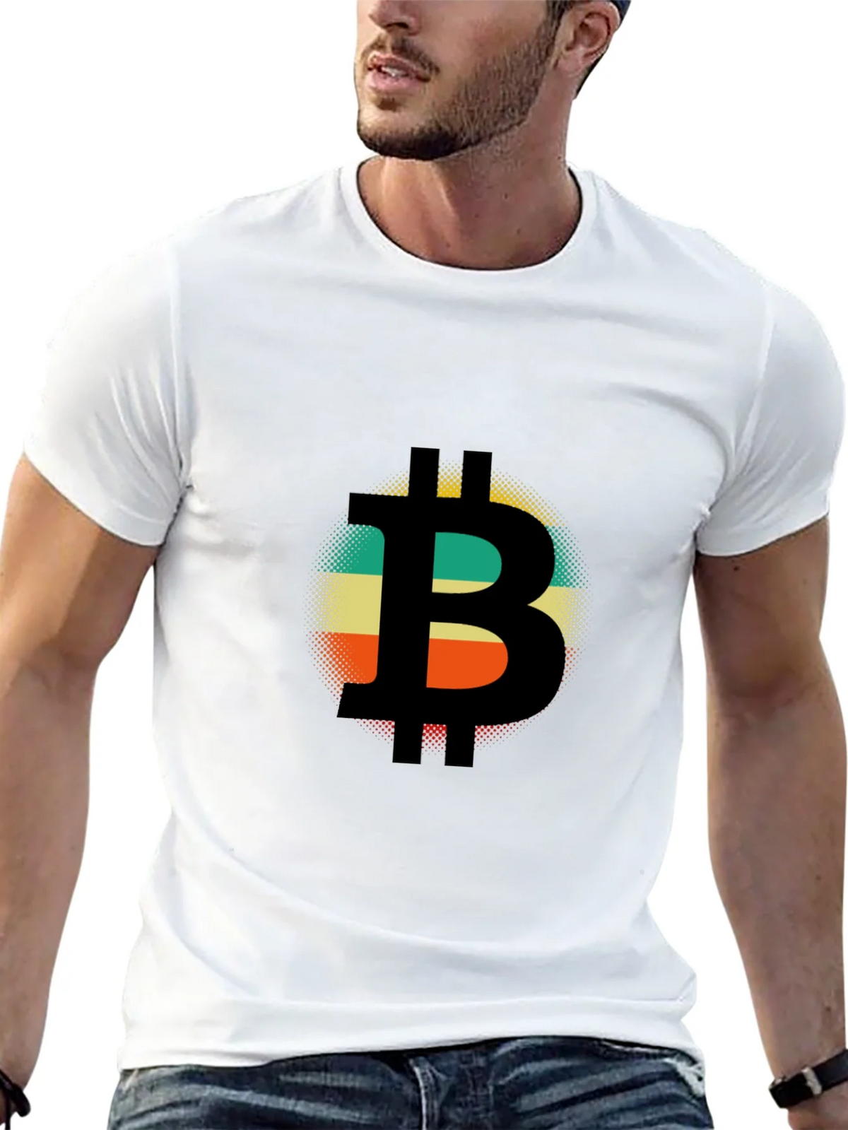 Bitcoin Retro Style T-Shirt - Black product image 11