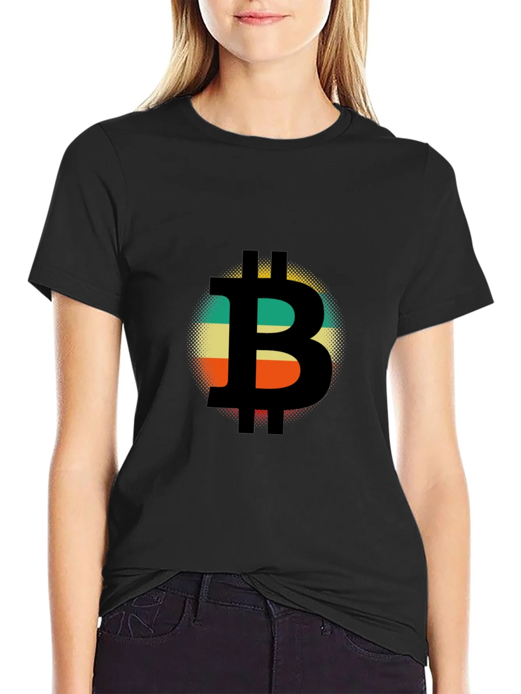 Bitcoin Retro Style T-Shirt - Black product image 2