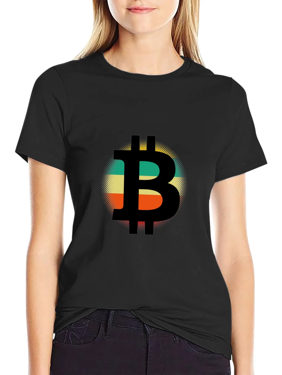 Bitcoin Retro Style T-Shirt - Black product image 2