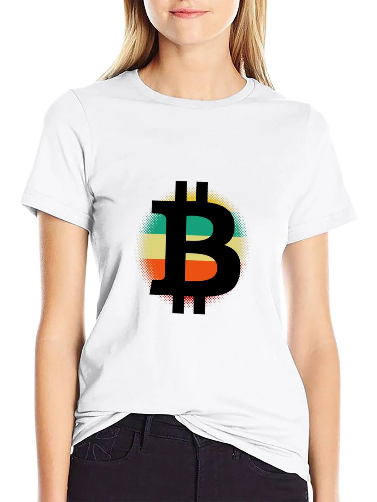 Bitcoin Retro Style T-Shirt - Black product image 8