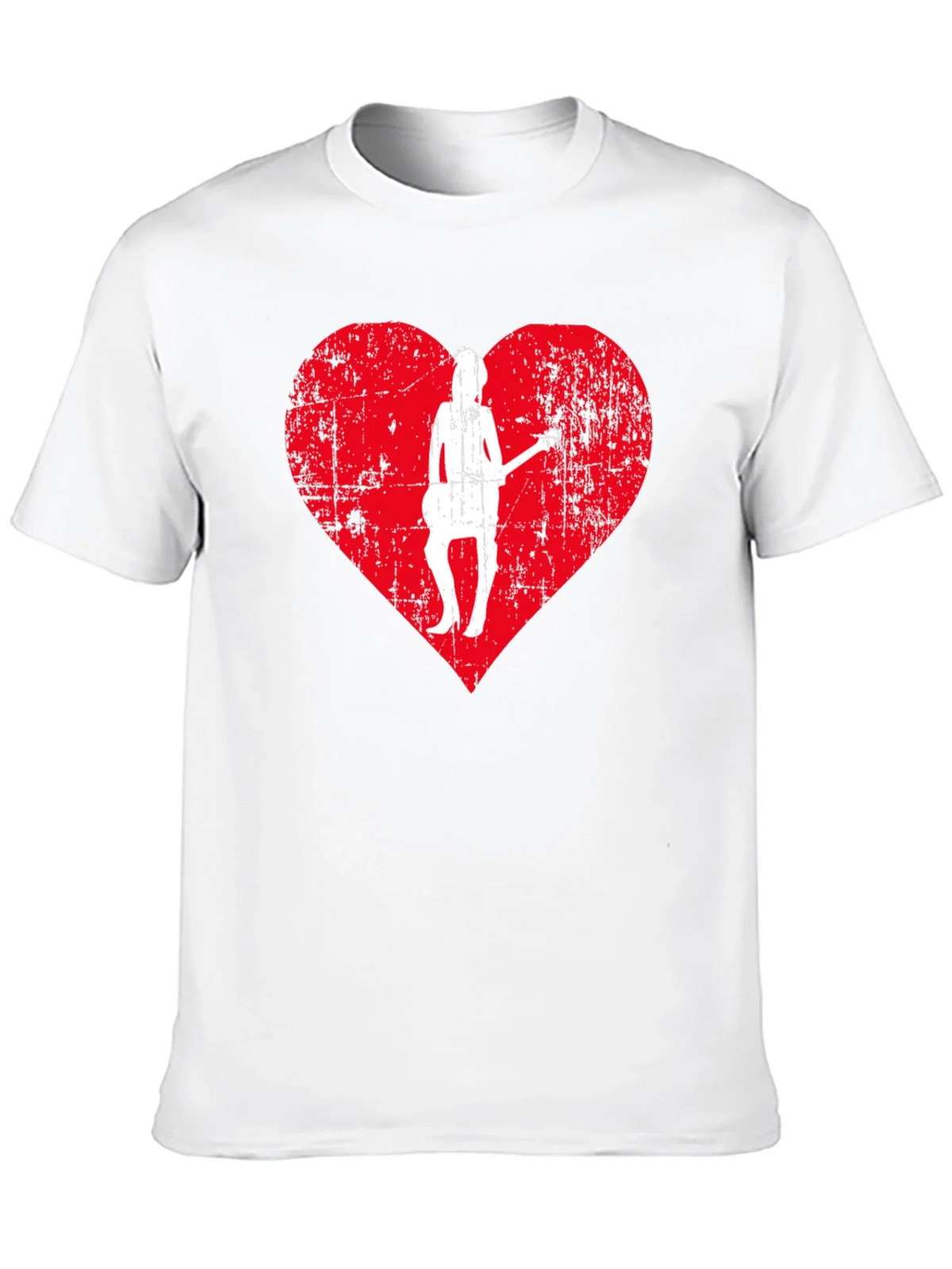 Guitar Girl Heart Graphic Tee - Black product image 9