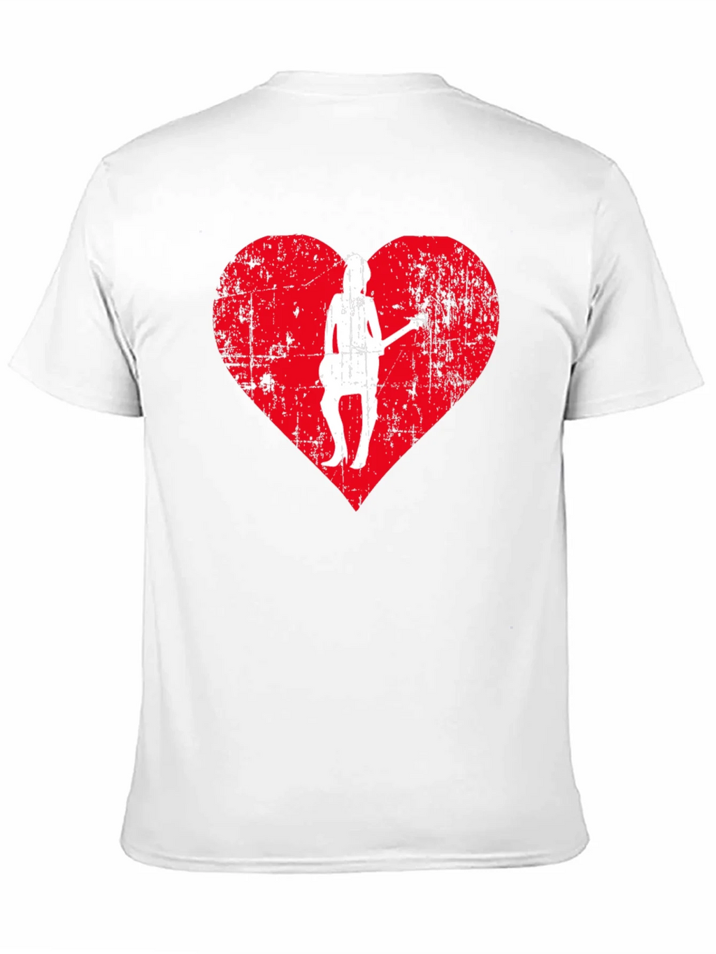 Guitar Girl Heart Graphic Tee - Black product image 10