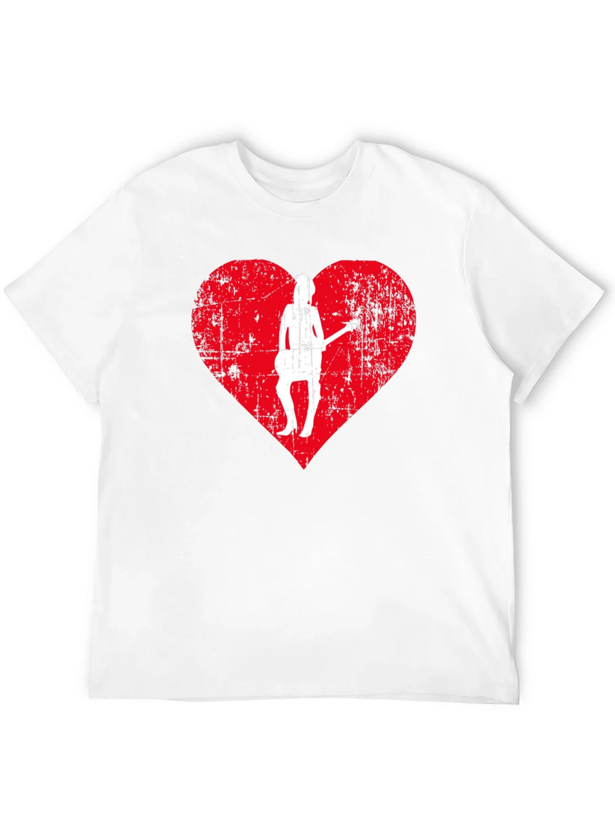 Guitar Girl Heart Graphic Tee - Black product image 11