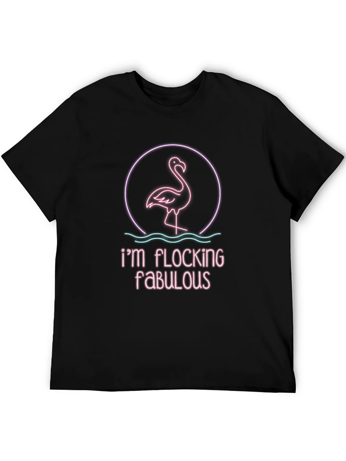 Flocking Fabulous Graphic Tee - Black Casual T-Shirt product image 5