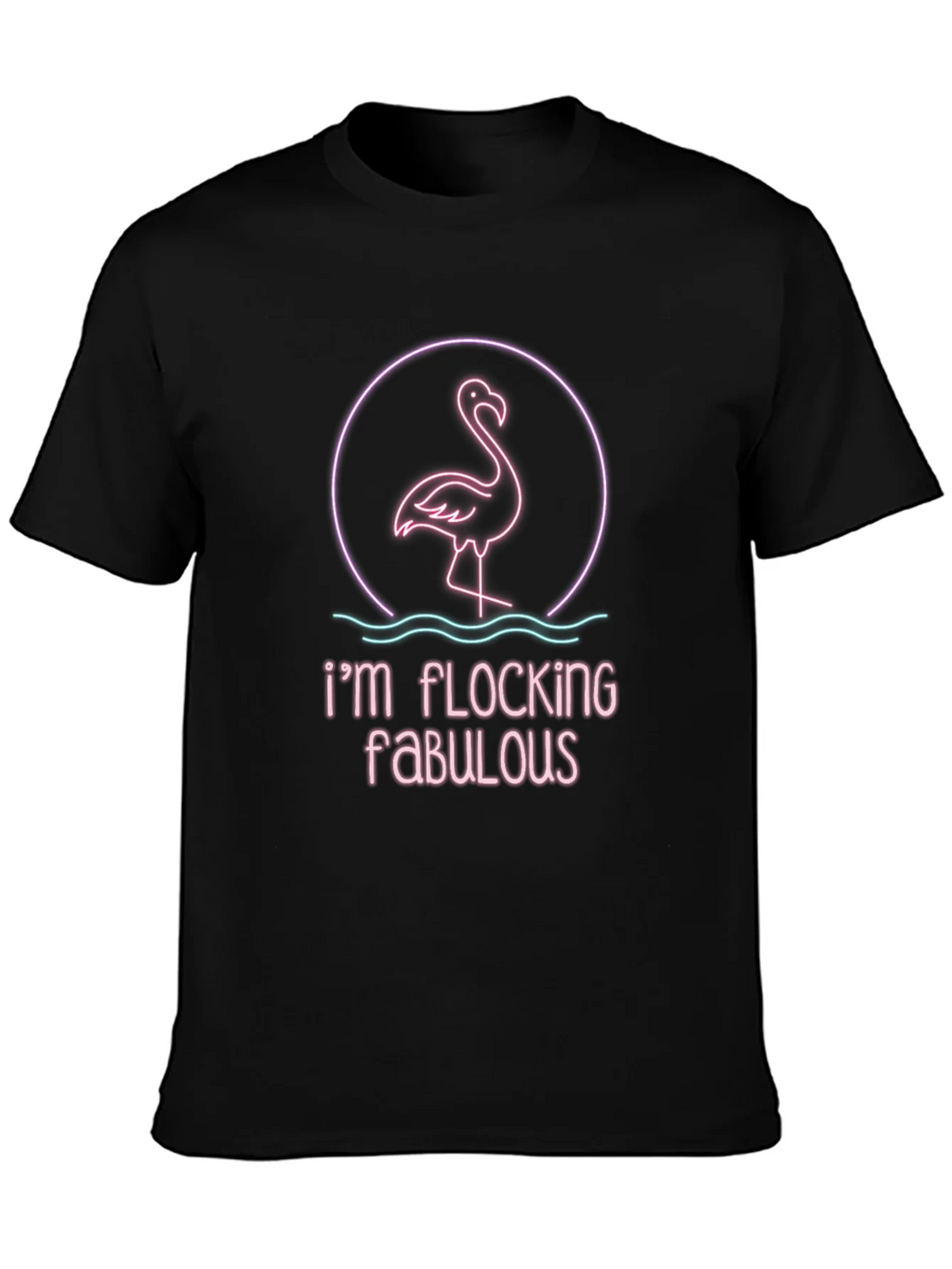 Flocking Fabulous Graphic Tee - Black Casual T-Shirt product image 3