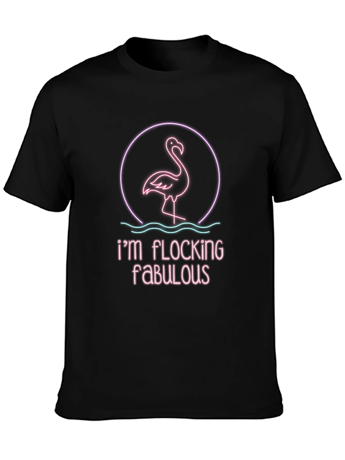 Flocking Fabulous Graphic Tee - Black Casual T-Shirt product image 3