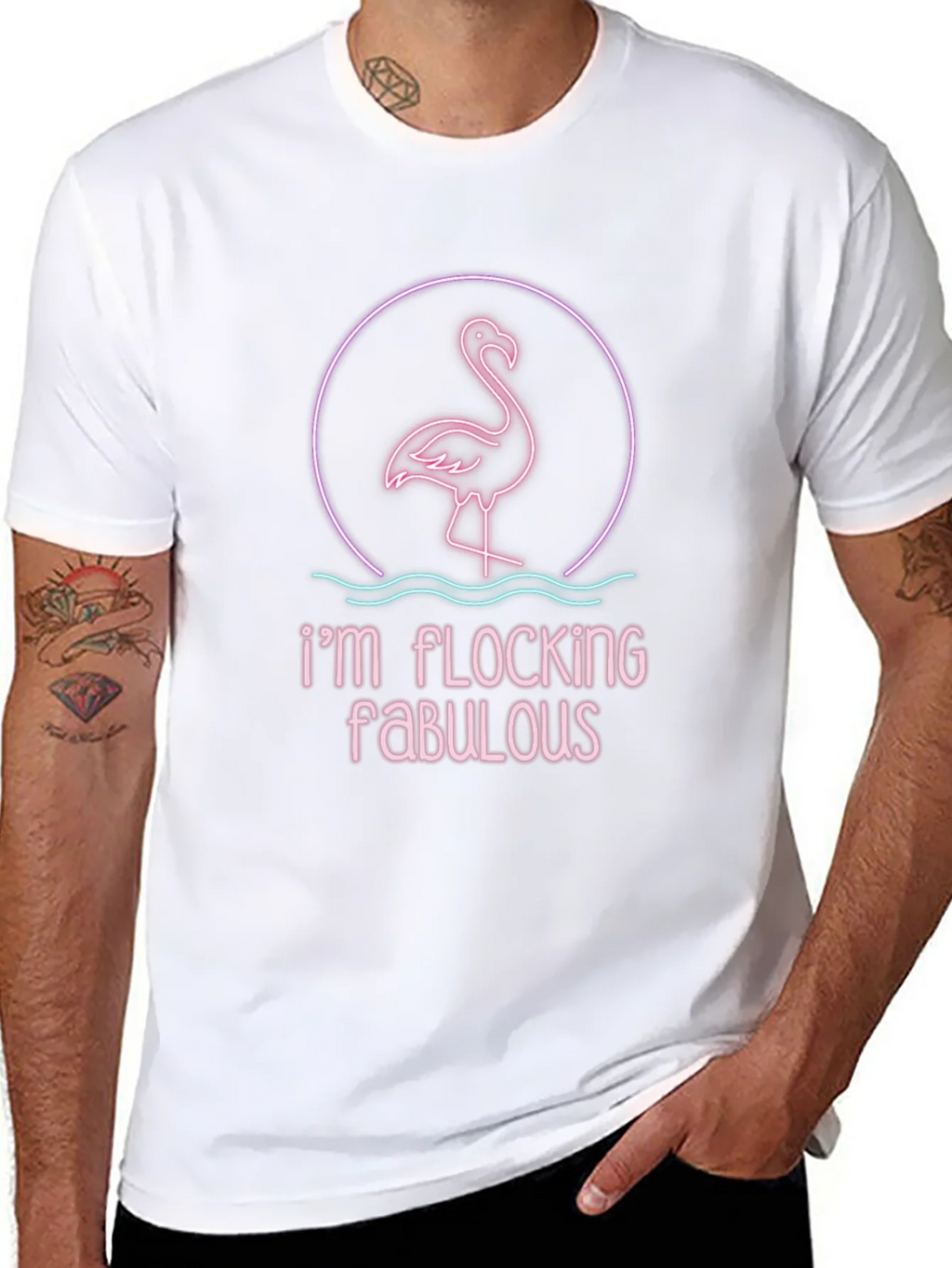 Flocking Fabulous Graphic Tee - Black Casual T-Shirt product image 7
