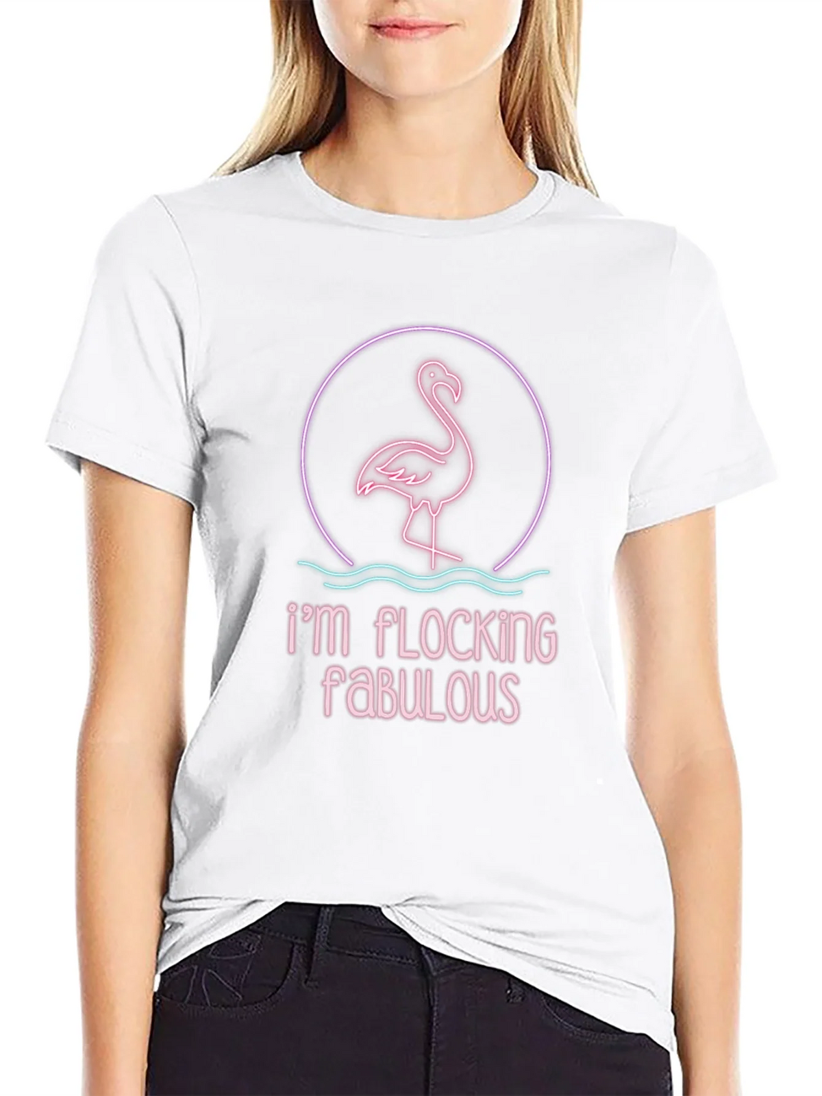 Flocking Fabulous Graphic Tee - Black Casual T-Shirt product image 8