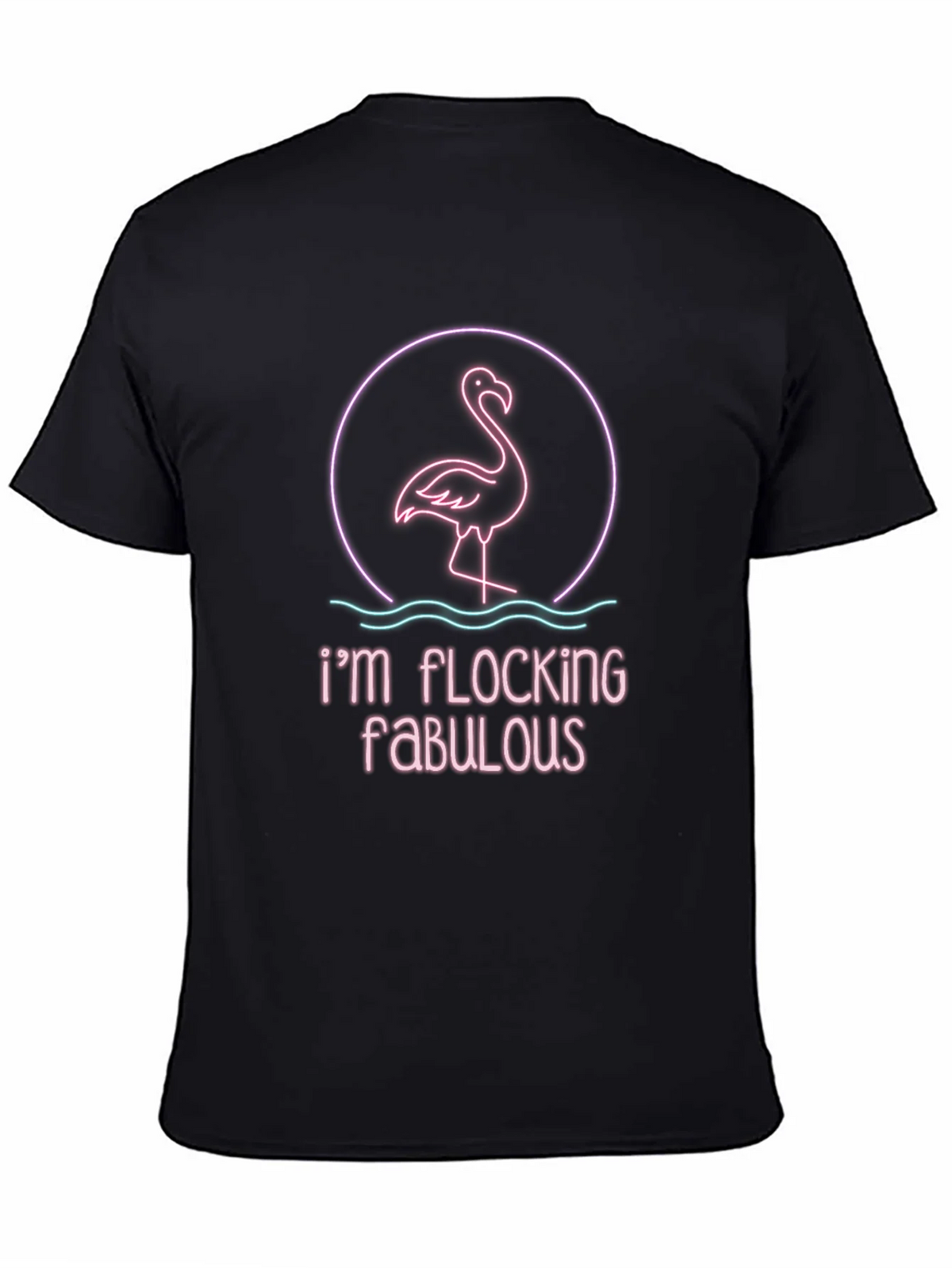 Flocking Fabulous Graphic Tee - Black Casual T-Shirt product image 4