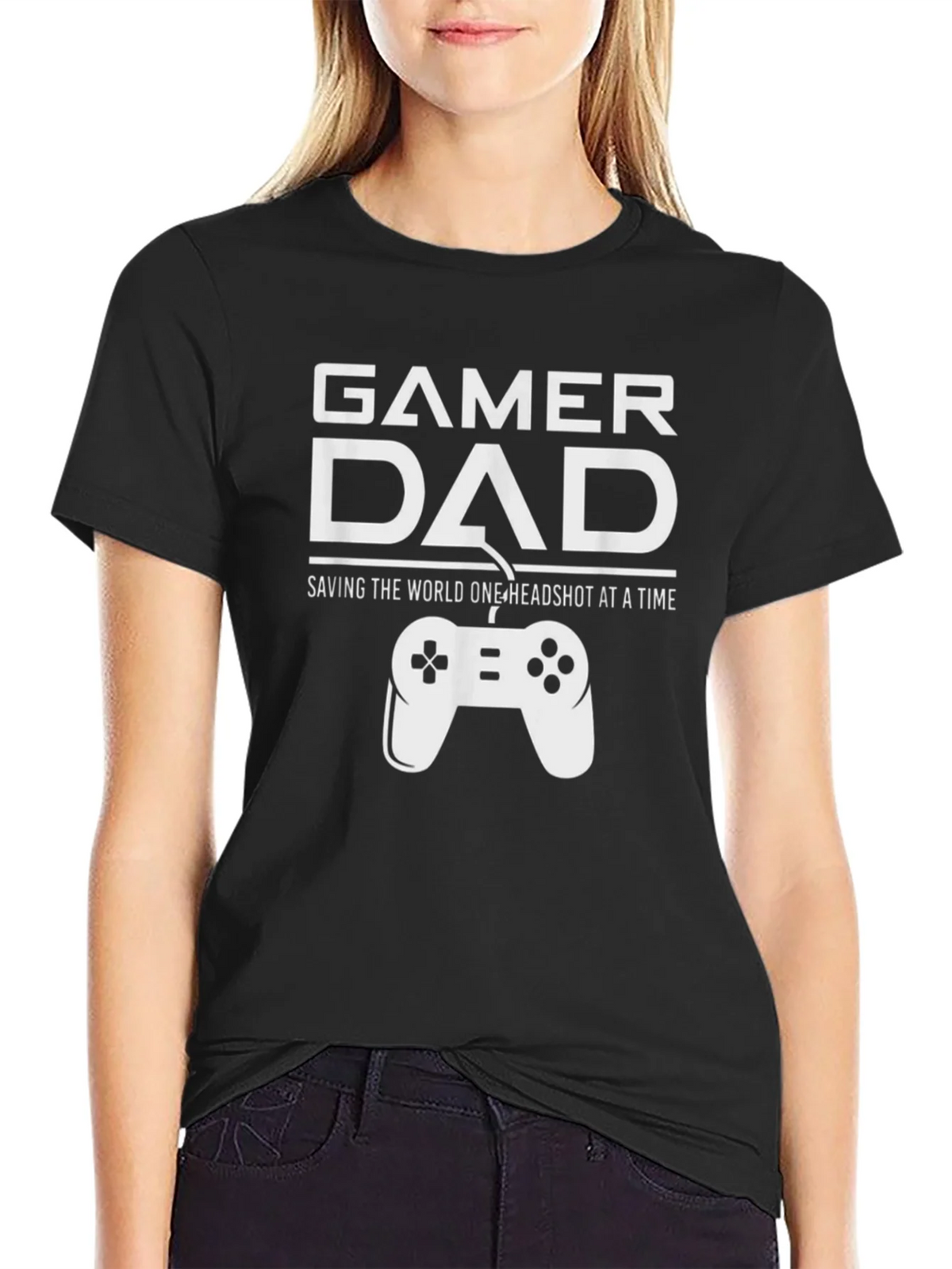 Gamer Dad T-Shirt - Saving the World One Headshot product image 2