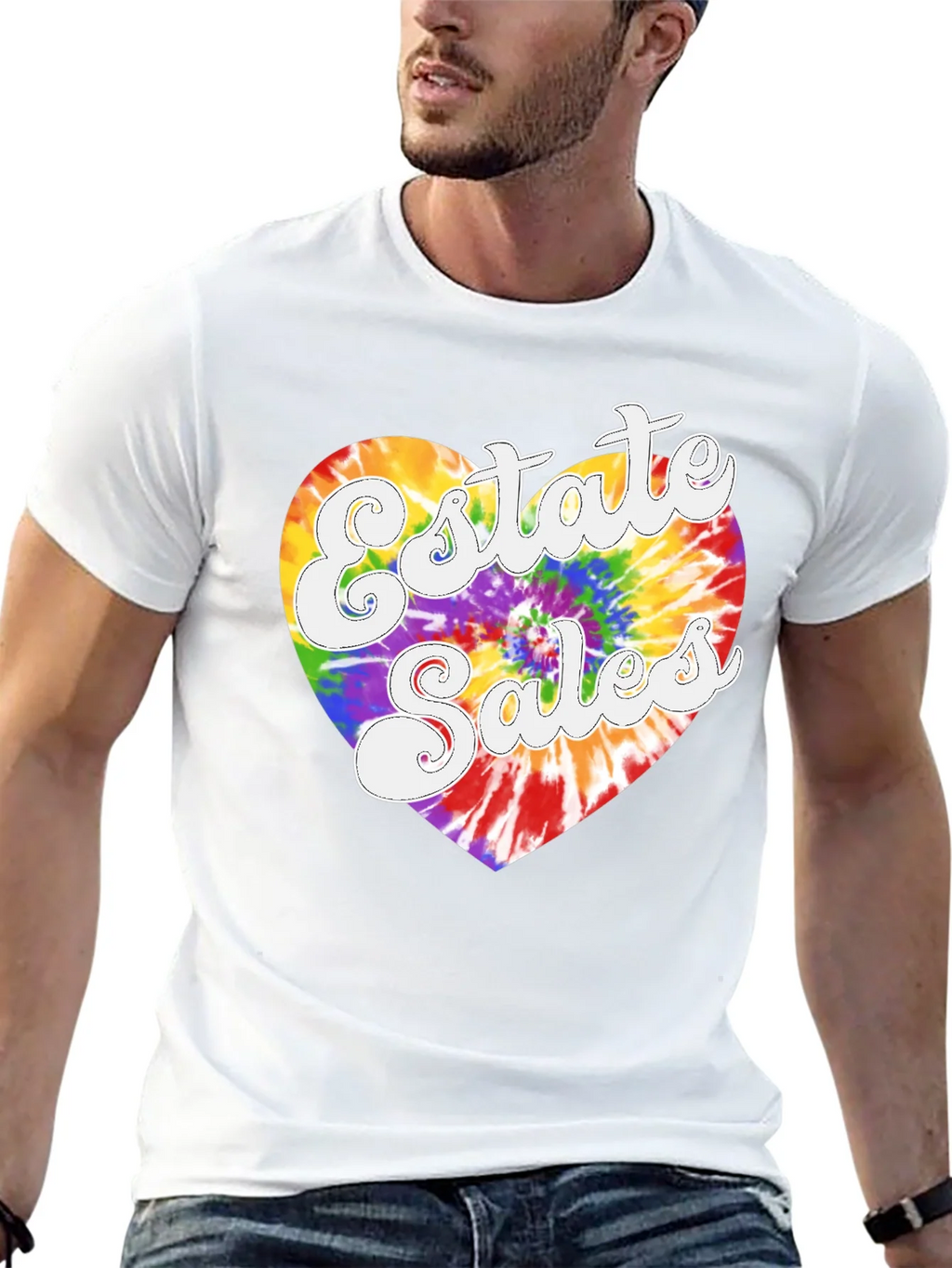 Estate Sales Tie Dye Heart T-Shirt product image 12