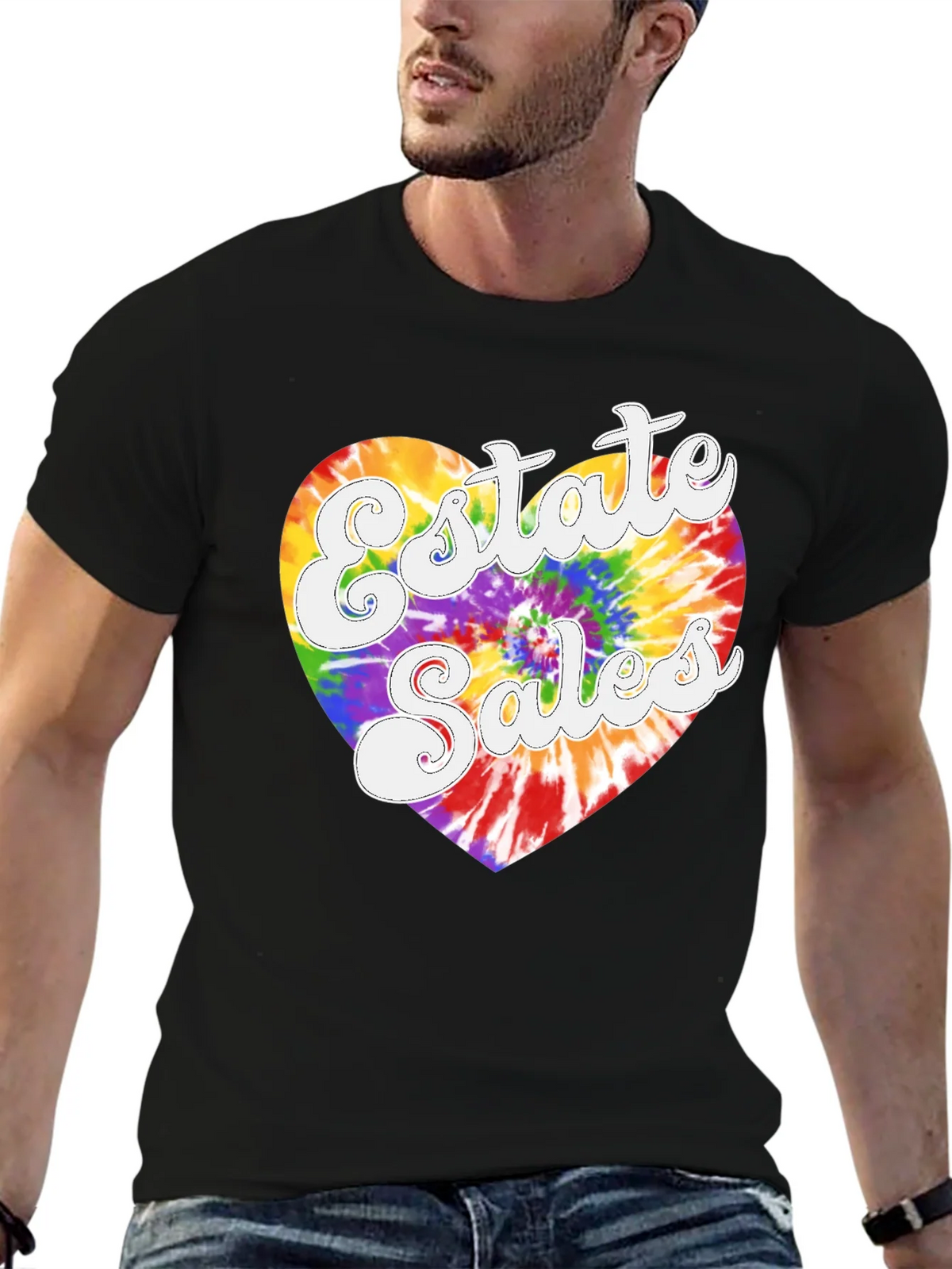 Estate Sales Tie Dye Heart T-Shirt product image 6