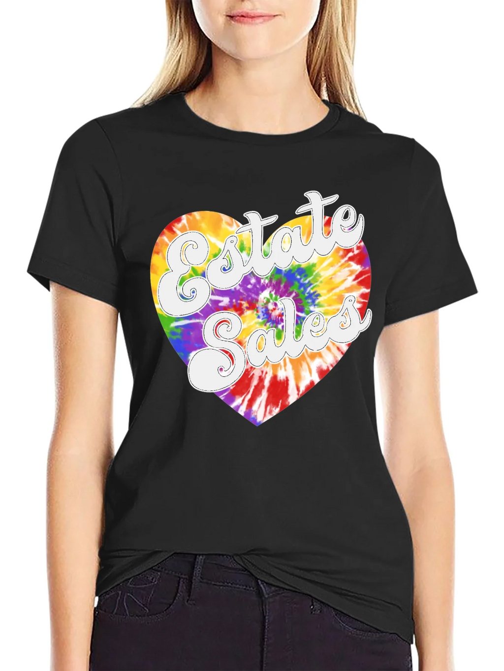 Estate Sales Tie Dye Heart T-Shirt product image 2