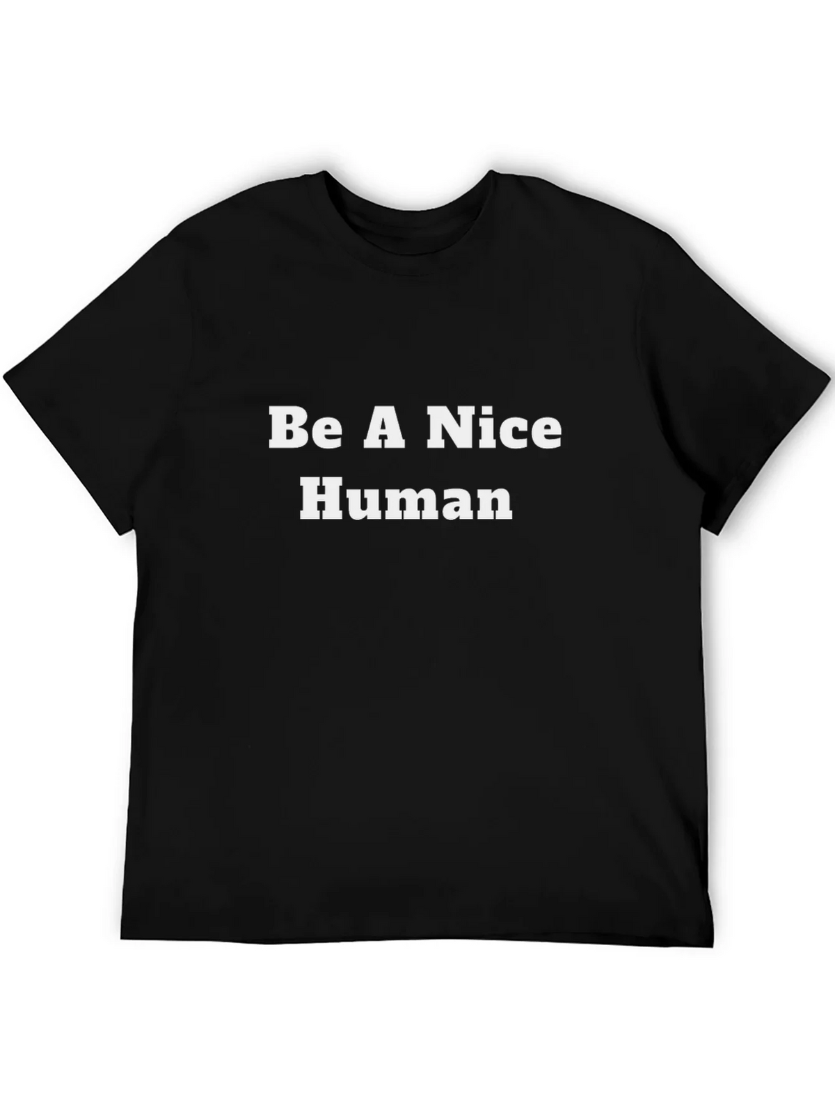Be A Nice Human Graphic Tee - Black Crew Neck T-Shirt product image 5