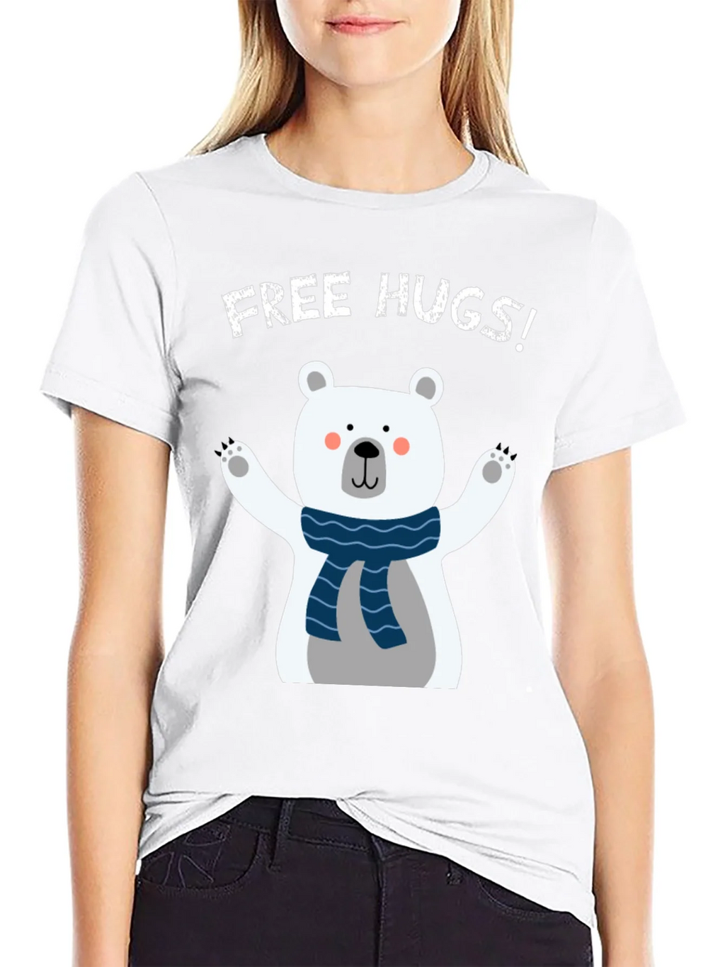 Free Hugs Polar Bear Graphic T-Shirt product image 4