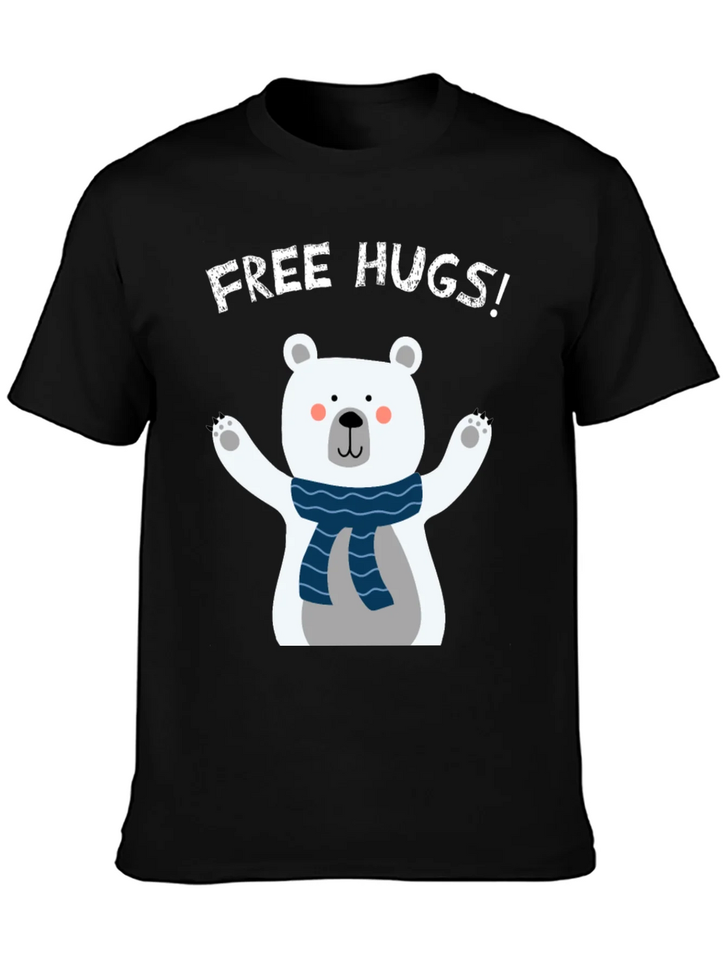Free Hugs Polar Bear Graphic T-Shirt product image 1