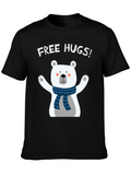 Free Hugs Polar Bear Graphic T-Shirt product image 1